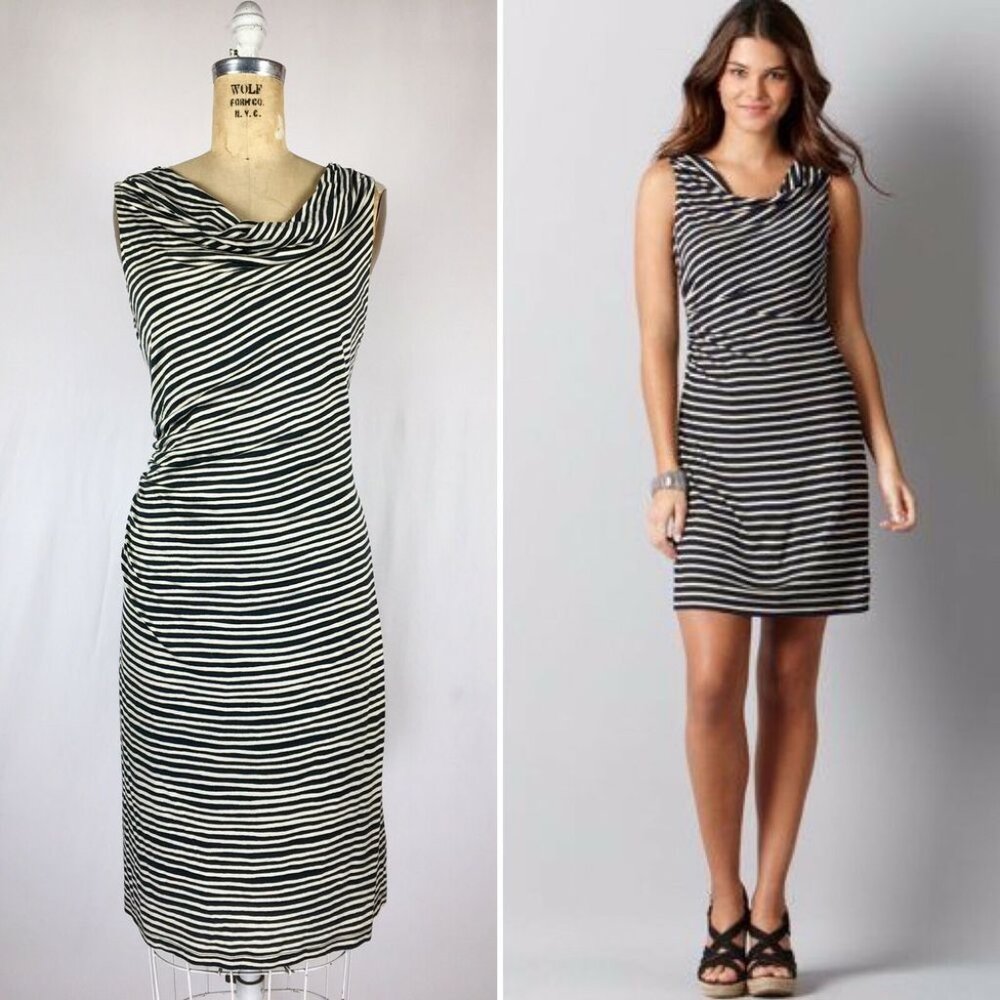 Ann Taylor LOFT striped sheath dress sleeveless